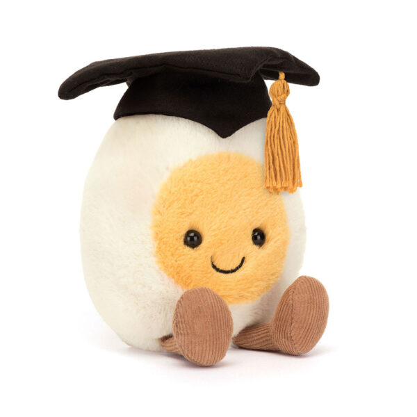 Jellycat 趣味水煮蛋畢業玩偶 Amuseables Boiled Egg Graduation / 15cm：圖片 1